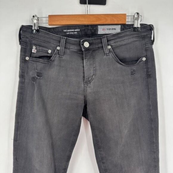 ADRIANO GOLDSCHMIED The Legging Ankle Super Skinny 27R Gray Distressed  Size 4 - Picture 11 of 12